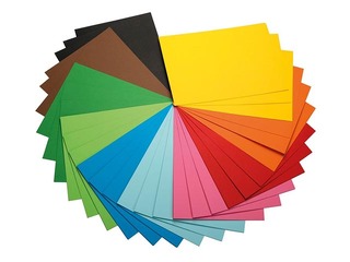 Kartons divpusējs Happy Color, A4, 170g/m², 50 loksnes, dažādas krāsas