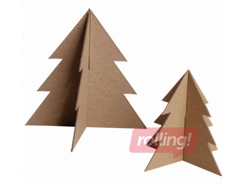 Kartona formu komplekts Happy Color, Christmas Tree, 3D, 13-18 cm, 2 gab.