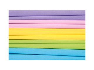 Kreppapīrs Happy Color, 25x200 cm, 10 ruļļi, 5 pasteļkrāsas
