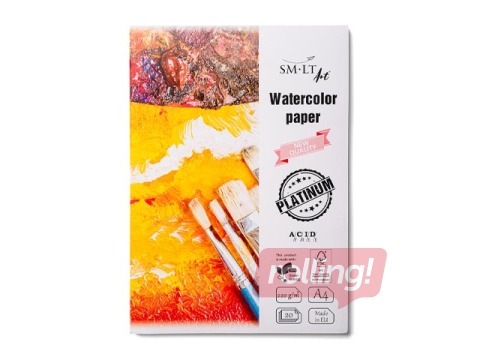Akvareļu albums SM·LT, A4, 220g/m², 20 loksnes