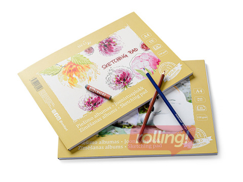Zīmēšanas albums SM·LT, A4, 120 g/m2, 48 loksnes