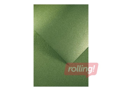 Dizaina papīrs ar spīdumiem  A4, 150 g/m2, pašlīmējošs, zaļš, 10 loksnes