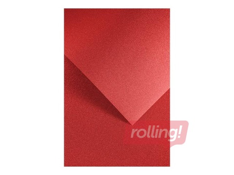 Dizaina papīrs ar spīdumiem  A4, 150 g/m2, pašlīmējošs, sarkans, 10 loksnes