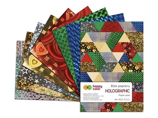 Dizaina papīrs Holographic, A4, 75 g/m2, 10 loksnes, 5 motīvi