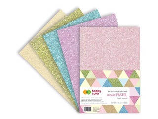 Foam craft sheets Happy Color, Ice Flash, A4, 5 sheets, 5 colours