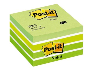 Līmlapiņu kubs Post-it, 76x76 mm, 450l, pasteļzaļš