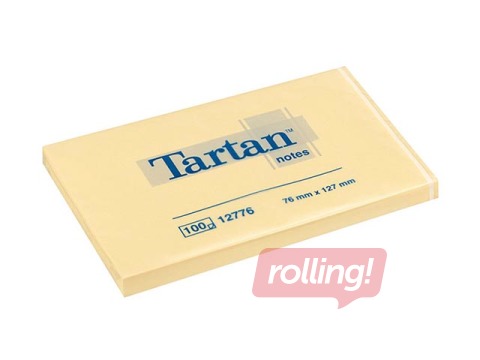 Līmlapiņas Tartan, 76x127 mm, 100 l., dzeltenas