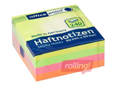 Līmlapiņu kubs, dažādas krāsas, 50x50mm, 240 lapiņas