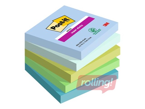 Līmlapiņas Post-It Super Sticky Oasis 76x76mm, 5x90 lapiņas + AKCIJA! Pērc līmlapiņas un saņem dāvanu!
