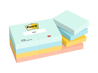 Līmlapiņas Post-it Beachside, 38x51mm, 12x100 lapiņas + AKCIJA! Pērc līmlapiņas un saņem dāvanu!