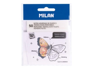 Līmlapiņas Milan, 76x76 mm, 50l., caurspīdīgas