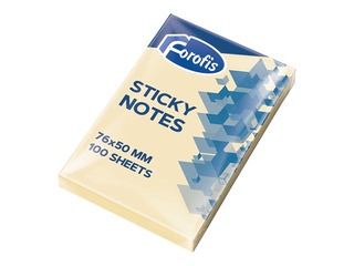 Märkmepaber Forofis, kollane, 51x76mm, 100 lehte