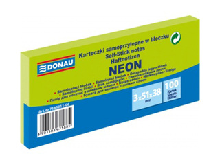 Līmlapiņas Donau, 38x51, 3x100l., neona zaļas 