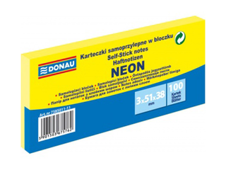 Līmlapiņas Donau, 38x51, 3x100l., neona dzeltenas