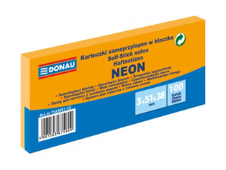 Līmlapiņas Donau, 38x51, 3x100l., neona oranžas