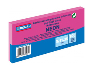 Līmlapiņas Donau, 38x51, 3x100l., neona rozā