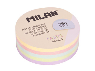 Līmlapiņas Milan, Ø67mm, pasteļkrāsas, 250 lapiņas