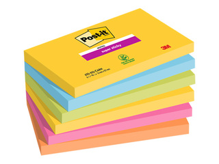 Līmlapiņas Post-It Super Sticky Carnival 76x127mm, 6x90l.