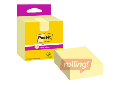 Līmlapiņas Post-it Super Sticky Canary, 76x76mm, 270l., kanārijdzeltenas