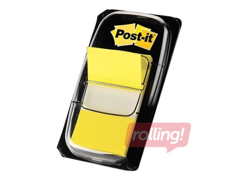 Marķēšanas indeksi plastikāta Post-it, 25.4x43.2 mm, dzelt.