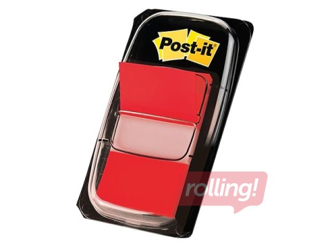 Marķēšanas indeksi plastikātа Post-it, sarkani, 25.4x43.2mm
