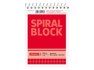 Piezīmju bloknots Spiral, A7, rūtiņu, 50 lapas