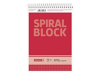 Piezīmju bloknots Spiral, A5, rūtiņu, 50 lapas