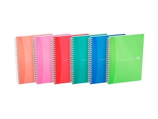 Klade ar spirāli Oxford My Colours, A5, rūtiņu, dažādas vāka krāsas, 90 lapas
