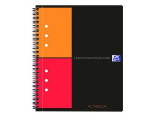 Klade ar spirāli Oxford International ActiveBook A5+, 80 lapas, rūtiņu