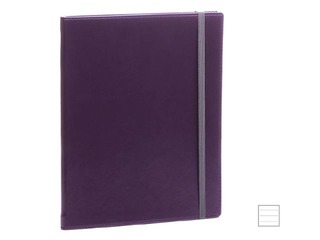 Piezīmju klade, A4 Soft, līniju, violeta ar pelēku gumiju