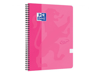 Klade Oxford Touch, A4+, 70 lapas, rūtiņu lapas, rozā