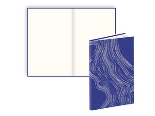Piezīmju grāmata Rakstu upe, 120x187 mm, zila