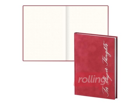 Piezīmju grāmata Red Velvet, 140x 200 mm, sarkans samts