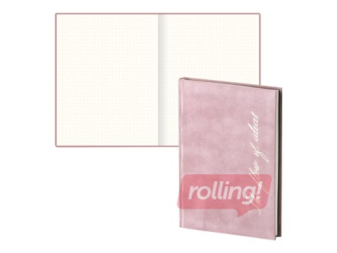 Piezīmju grāmata Pink Velvet, 140x 200 mm, rozā samts