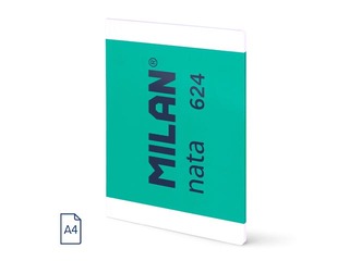 Klade mīkstos vākos Milan, Nata®, A4, rūtiņu, zaļa, 48 lapas