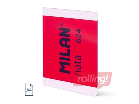 Klade mīkstos vākos Milan, Nata®, A4, rūtiņu, rozā, 48 lapas