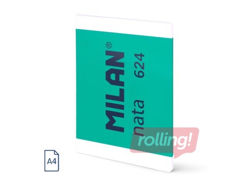 Klade mīkstos vākos Milan, Nata®, A4, līniju, zaļa, 48 lapas