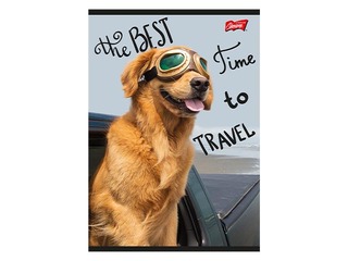 Klade Unipap, Travel Dog, rūtiņu, A5, 60 lapas