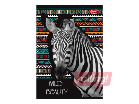Klade Unipap, Wild Beauty, Zebra, līniju, A5, 60 lapas
