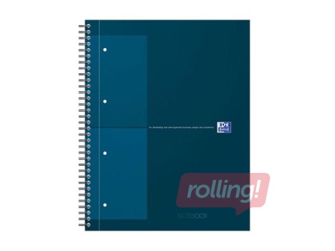 Klade ar spirāli Oxford, International Limited Edition, A4+, rūtiņu, 80 lapas, zila