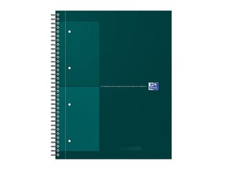 Klade ar spirāli Oxford, International Limited Edition, A4+, rūtiņu, 80 lapas, zaļa