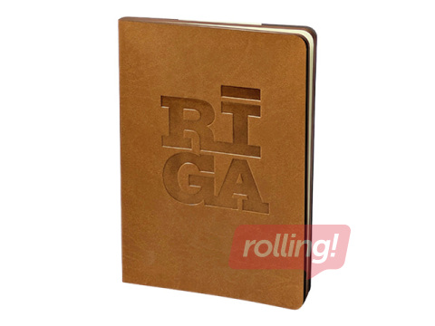 Piezīmju grāmata Balts Rīga Original, punktiņu, A5, brūna
