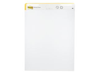 Papīra bloks Post-it, 63.5 x 77.4 cm, 30 lapas, balts