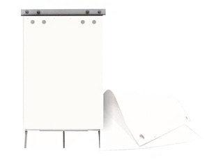 Papīra flipčarta bloks SM·LT, 80 g, 59.4 x 84 cm, 20 lapas, 4 caurumi, balts 