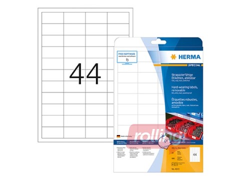 Läbipaistvad etiketid Herma Special, A4, 48.3x25.4 mm, 25 lehte