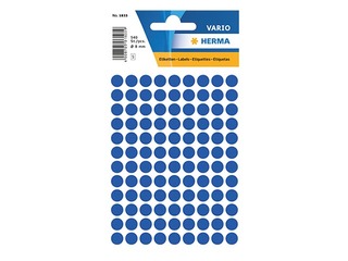 Наклейки - кружочки Herma, 8 мм, ёмно - синие