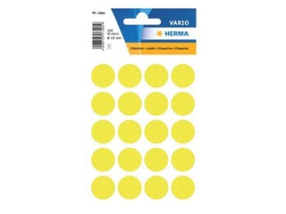 Наклейки - кружочки Herma, 19 мм, жёлтые