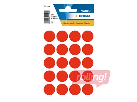 Multi-purpose labels Herma, 19 mm, red