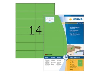 Uzlīmes Herma, A4, 105x42,3 mm, 20 loksnes, zaļas