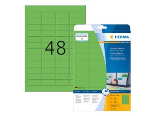 Uzlīmes Herma Special A4, 45.7 x 21.2 mm, 20 loksnes, zaļas